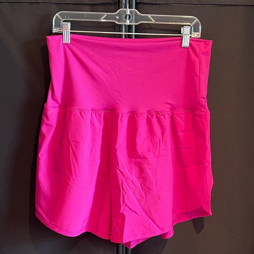 Zenana High-Waist Active Shorts, Hot Pink, Size 1X - NWOT